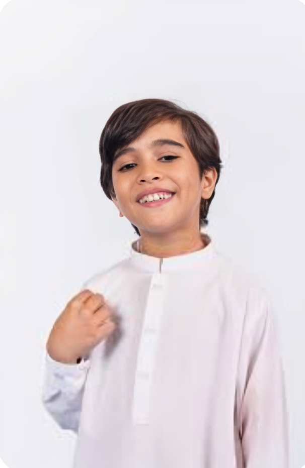 Traditional Pakistani clothes in Canada for kids, white dyed yarn shirt by Brand Alkaram