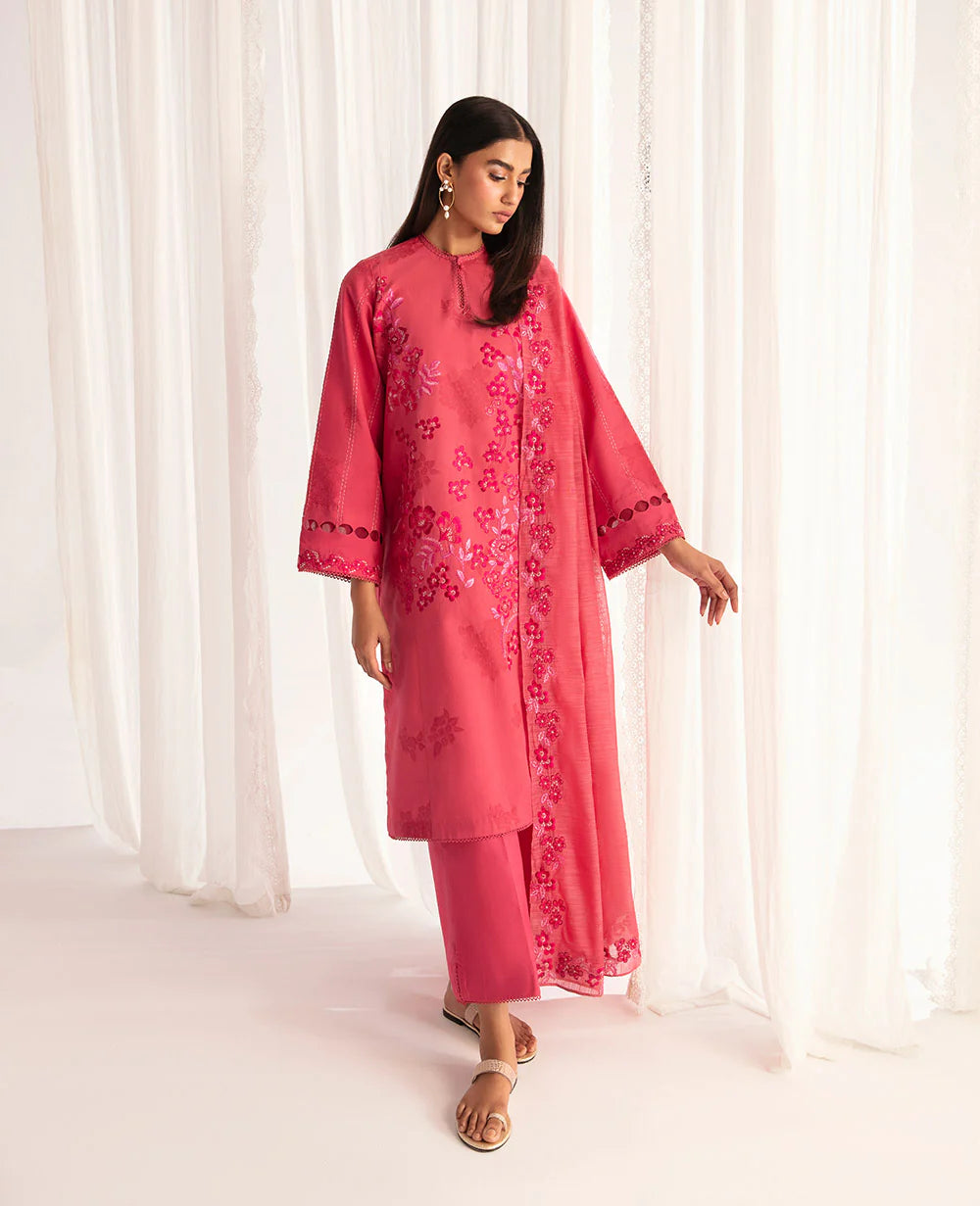 Brand Republic Womenswear - Coral Dobby Jacquard Embroidered Outfit - REP-215