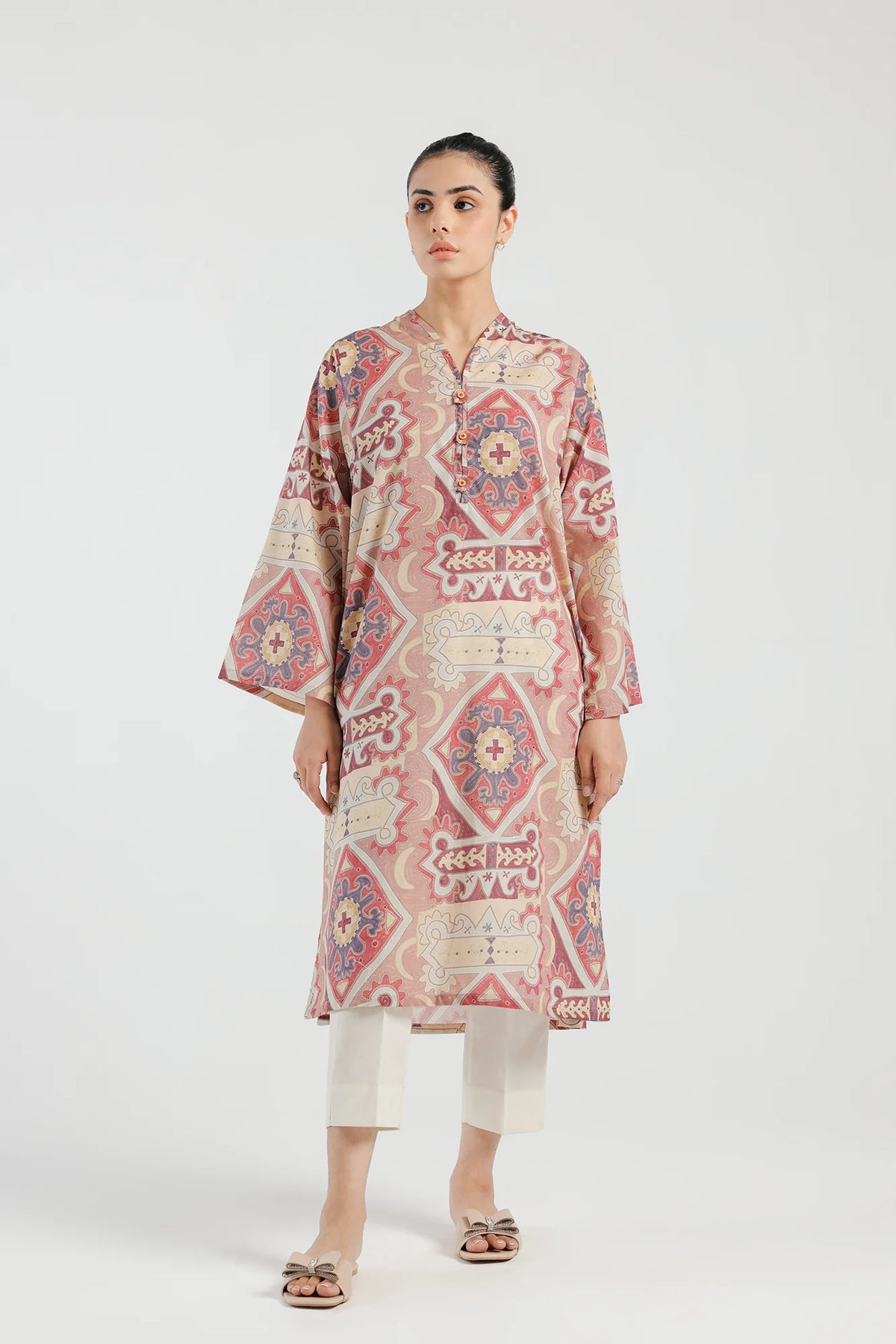 Ethnc - Printed Lawn Shirt - ETH-289