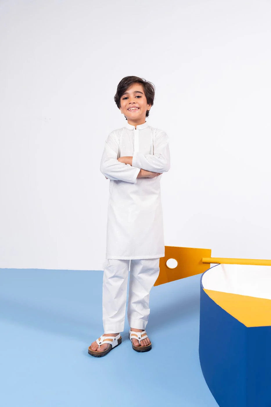 Brand Alkaram - Dyed Yarn Shirt for Kids - SFK-255