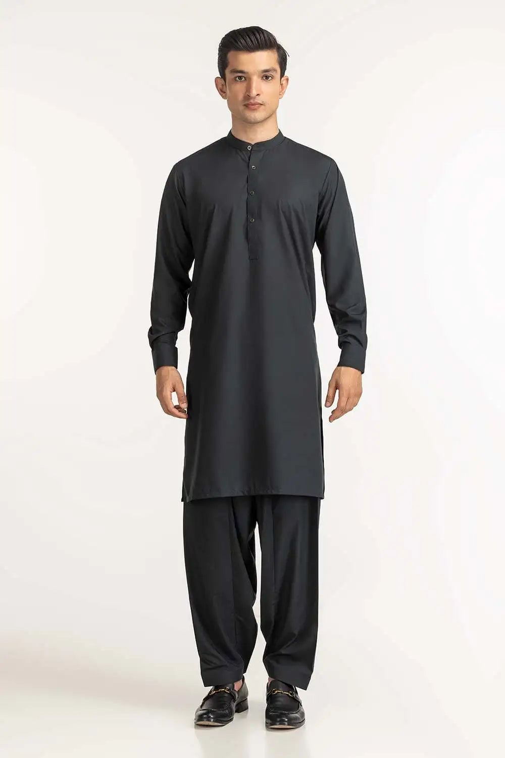 GulAhmed - Dark Gunmetal Basic Suit - GUL-334