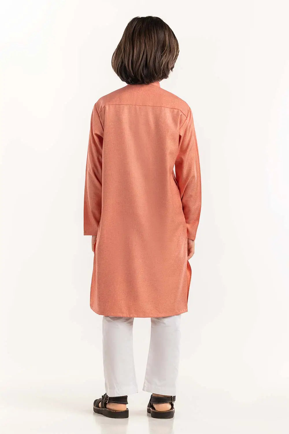 Brand Gulahmed - Peach Basic Kurta for KIDS - GUL-282